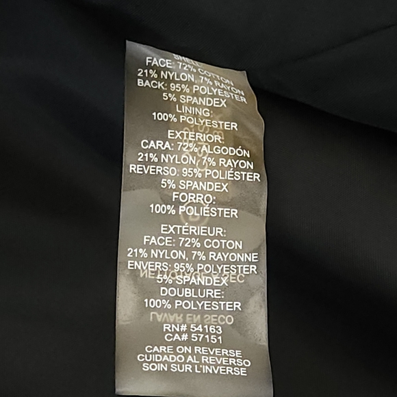 Calvin Klein Womens 22W Black Textured Blazer Jacket Plus Size 2 Button Lined - Picture 6 of 10